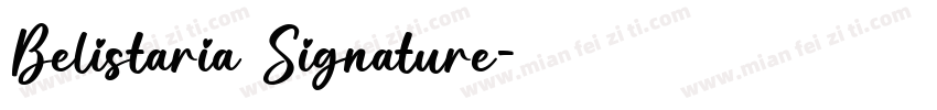 Belistaria Signature字体转换